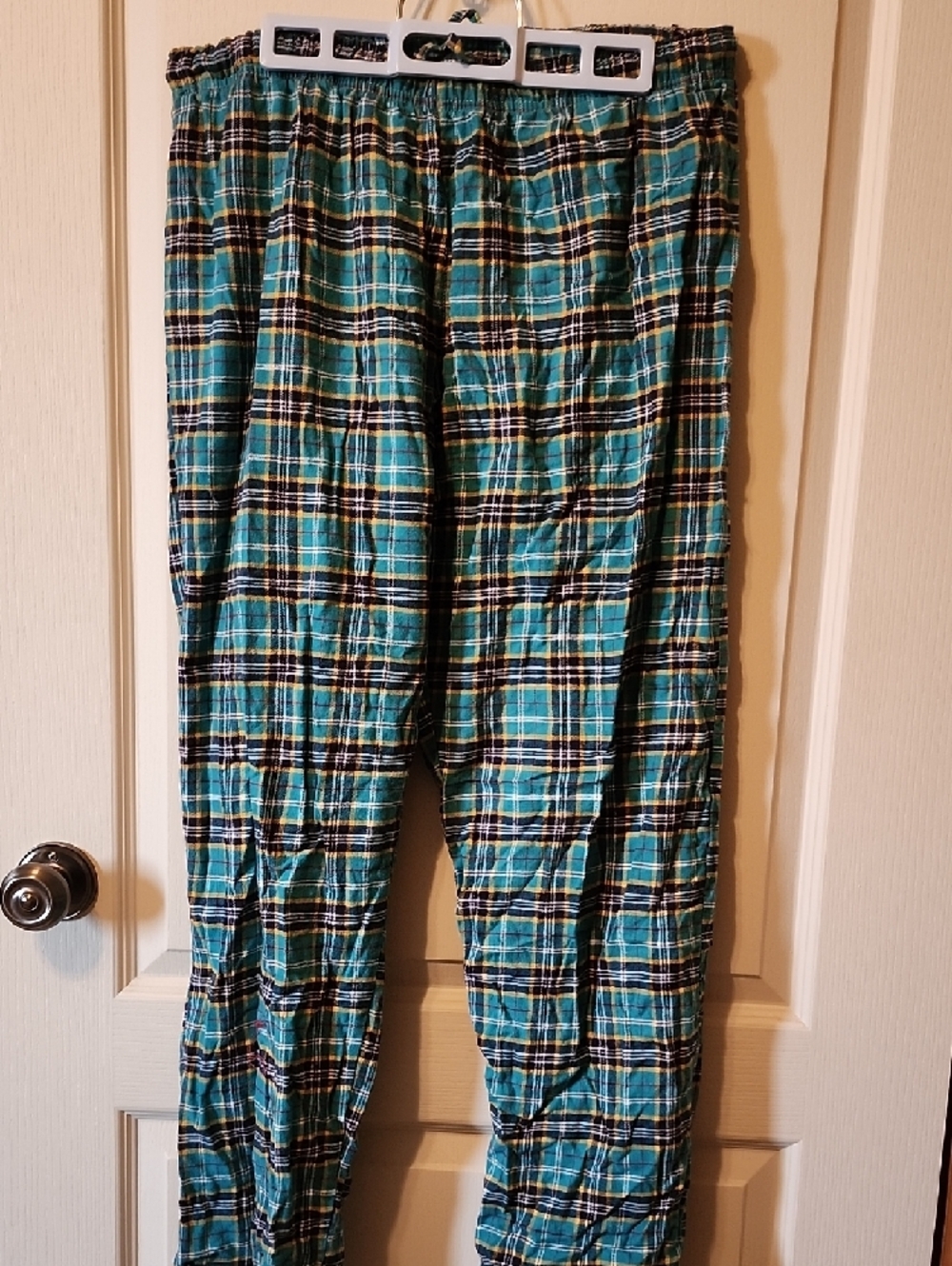 Ariella Plaid Lounge Pajama Pants in Teal, Yellow & Navy